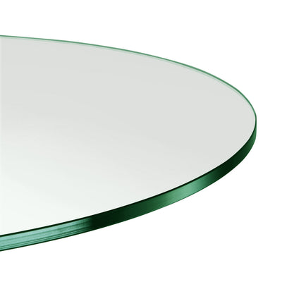 Dulles Glass 26 Inch Round Flat Polish Edge 1/4 Inch Glass Table Top (Open Box)