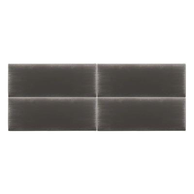 Vant 30 x 11.5 Inch Floating Upholstered Decor Wall Panel, Gothic Gray (4 Pack)