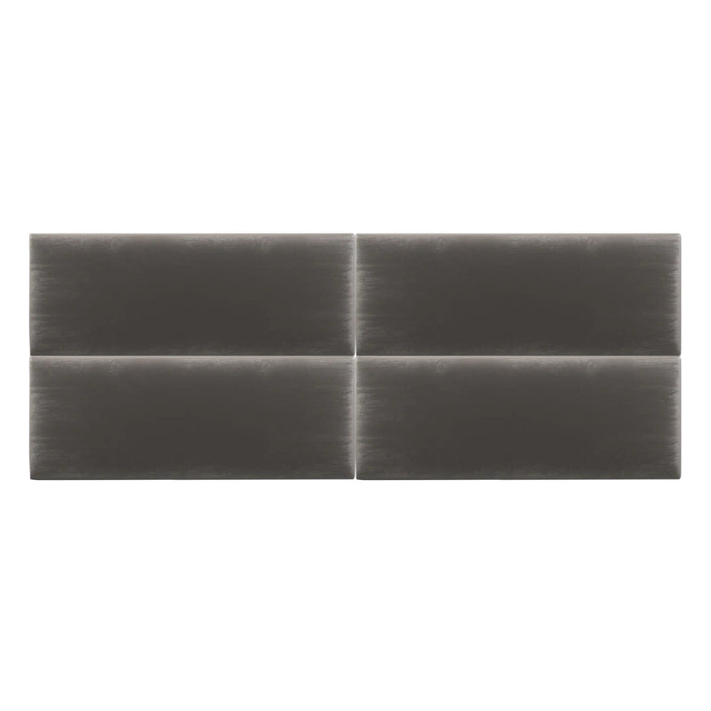 Vant 30 x 11.5 Inch Floating Upholstered Decor Wall Panel, Gothic Gray (4 Pack)