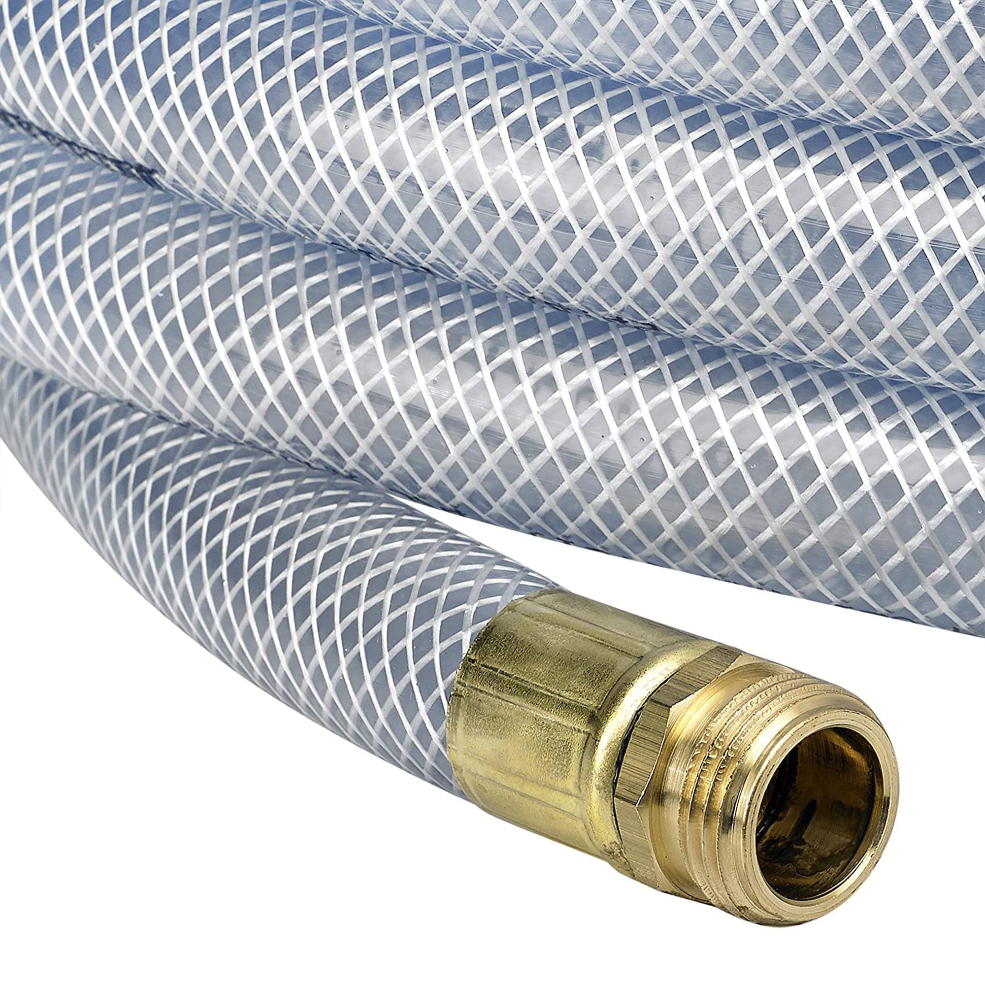Underhill Ultramax 50' Garden Hose, Clear & Precision Cloudburst Hose End Nozzle