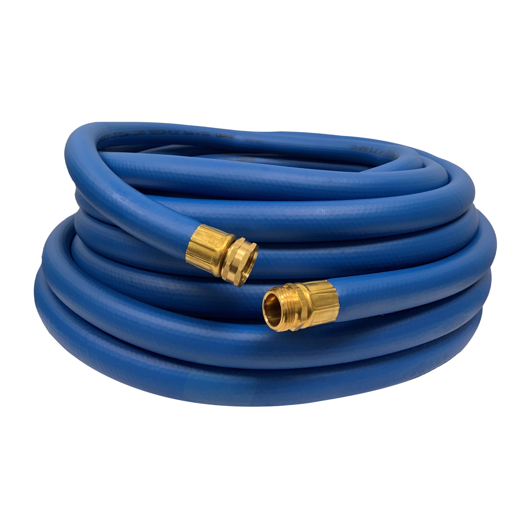 Underhill Twist-Ease Kink Eliminator + 7 Spray Nozzle + 75 Ft Garden Hose, Blue