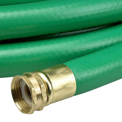 Underhill 50 Ft Green Water Hose w/ Precision Cloudburst Nozzle & Hose Adapter