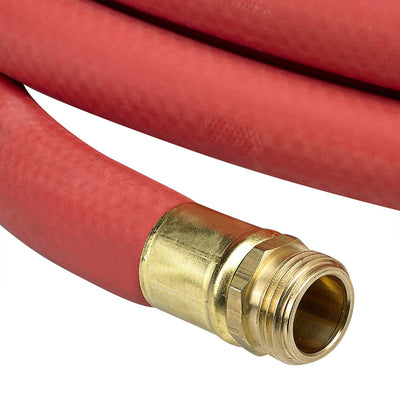 Underhill 100 Ft Red Water Hose w/ Precision Cloudburst Nozzle & Hose Adapter