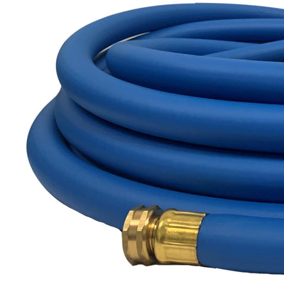 Underhill Twist-Ease Kink Eliminator + 7 Spray Nozzle + 50 Ft Garden Hose, Blue