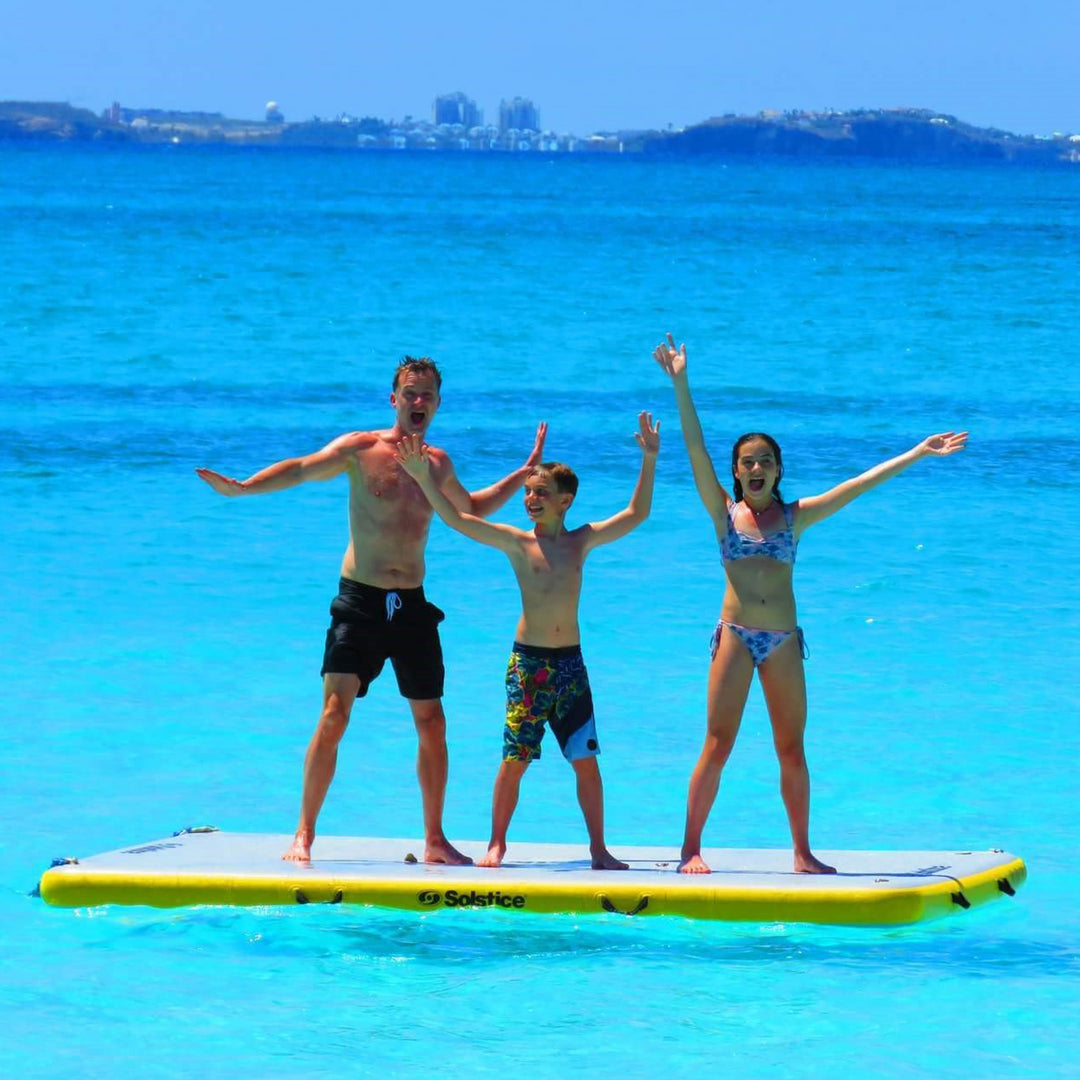 Solstice 8x5' Inflatable Floating Dock Rafting Platform w/Pump & Bag (Open Box)