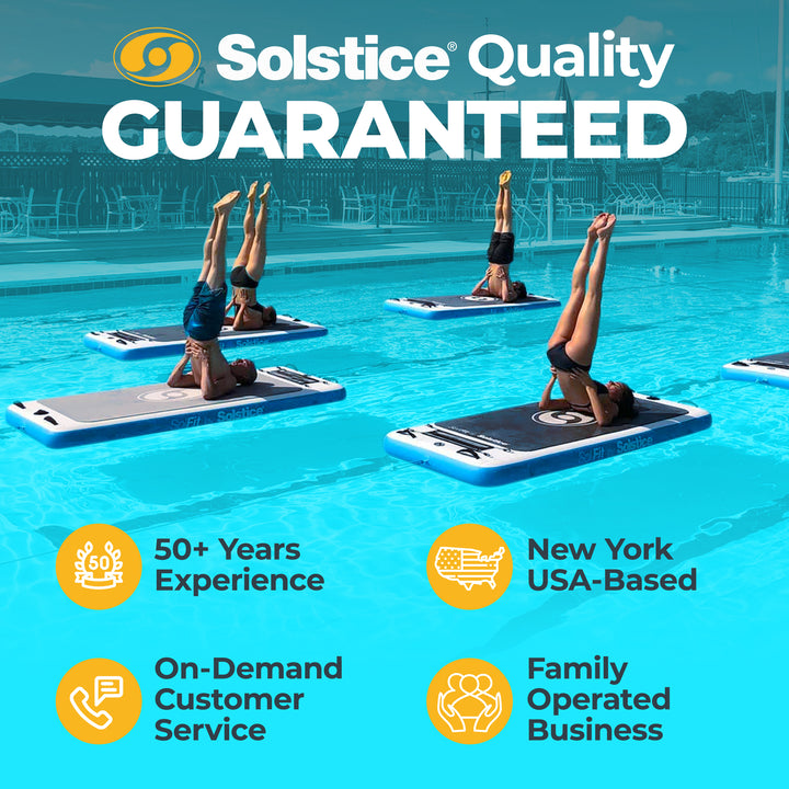 Solstice SolFit 94 Inch Stand Up Paddle Board Aquatic Yoga Mat with Camera Mount
