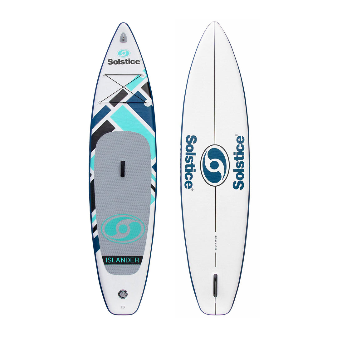 Solstice Watersports Islander 11 ft Inflatable Paddle Board Kit, Teal (Open Box) - VMInnovations