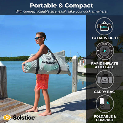 Solstice 10' Inflatable 7-10 Person Circular Mesh Dock Floating Island Platform