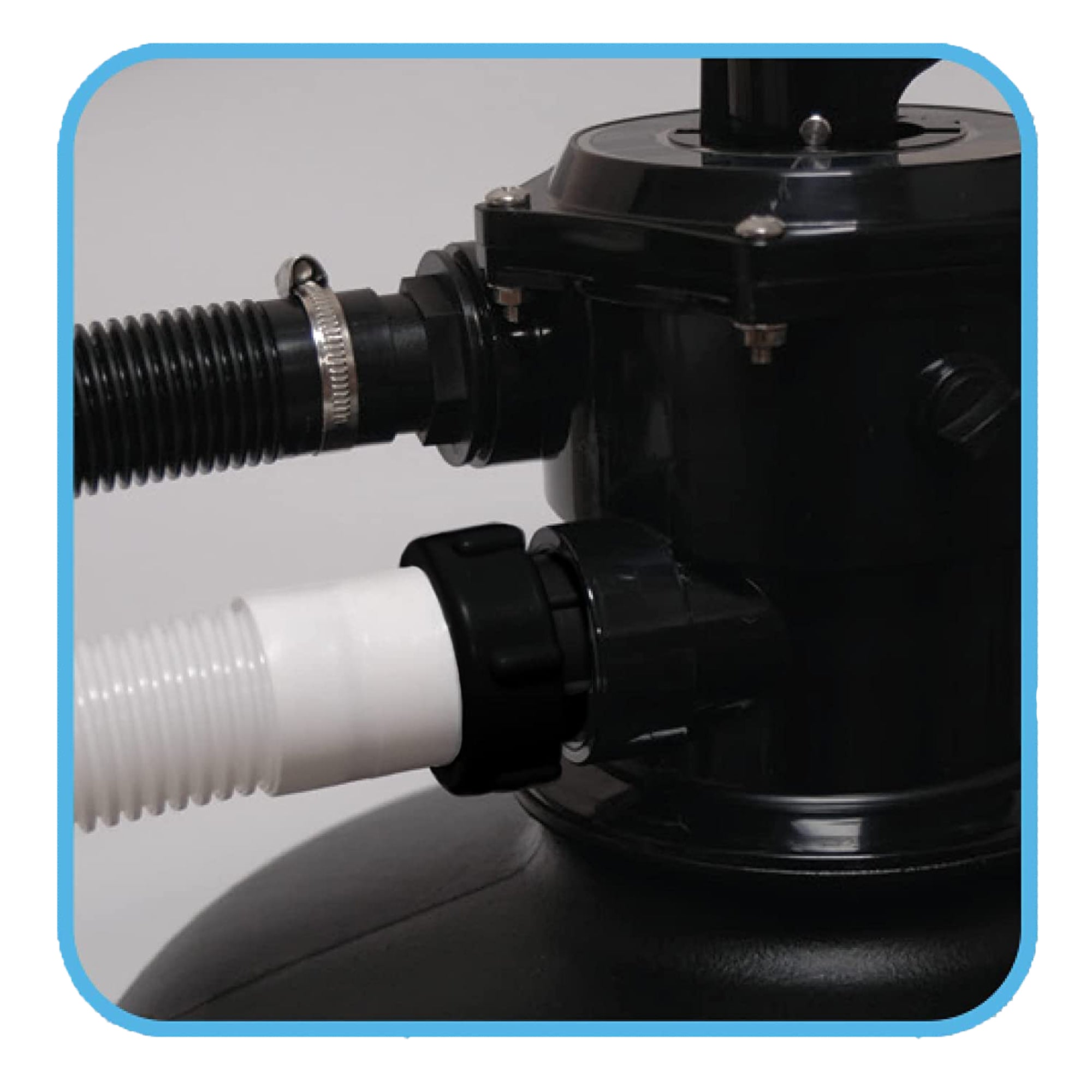 Swimline HydroTools 12in Pool Filter Pump & 40mm to 1.5in Hose Connection Kit - VMInnovations