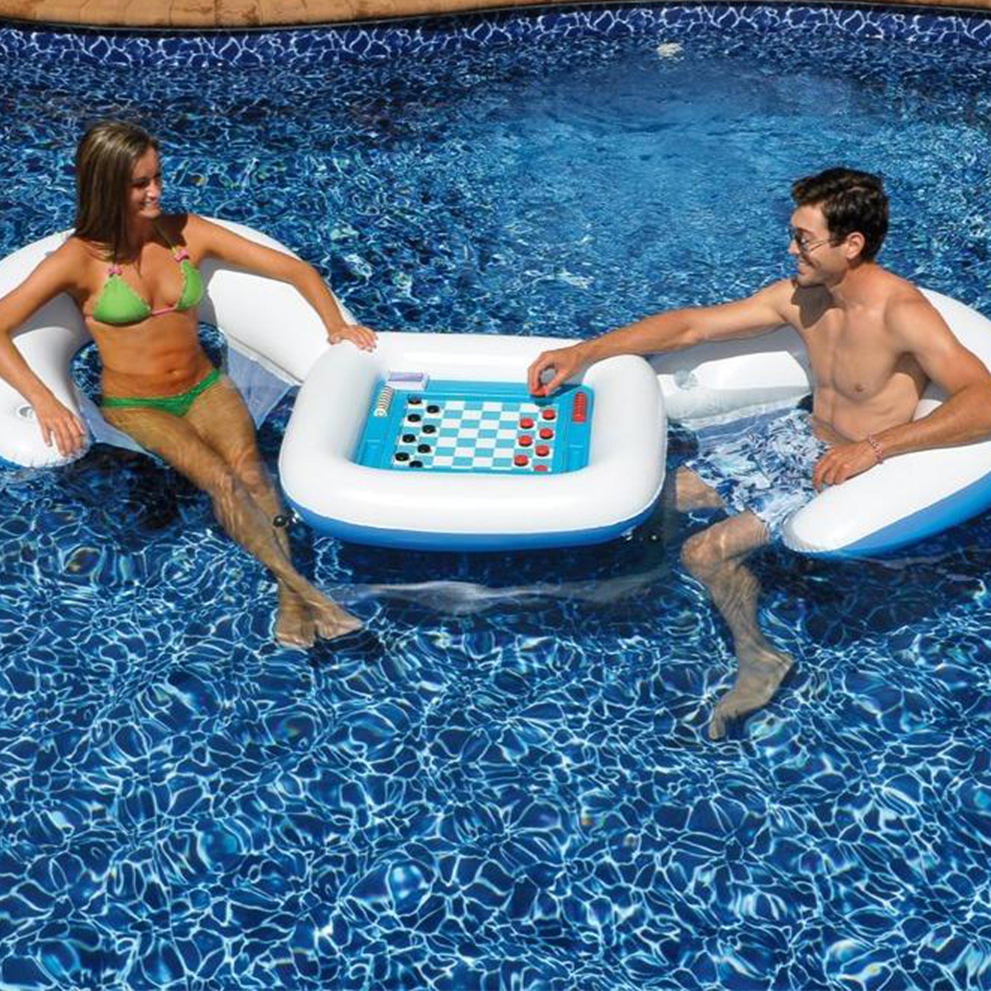 Swimline Inflatable Game Station Pool Set with Waterproof Playing Cards (6 Pack) - VMInnovations
