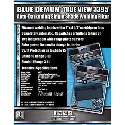 Blue Demon True View Auto Darkening Variable Shade Welding Hood Filter(Open Box)