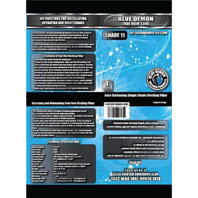 Blue Demon True View Auto Darkening Variable Shade Welding Hood Filter(Open Box)