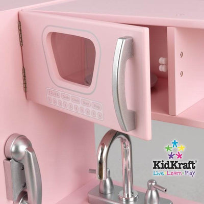 KidKraft Pink Vintage Kitchen Kids Pretend Play Set and Accessories | 53179