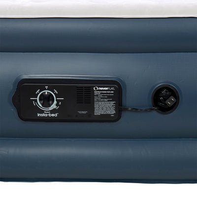 Insta-Bed 19 Inch Raised Queen Air Bed Mattress with Built In NeverFlat Pump