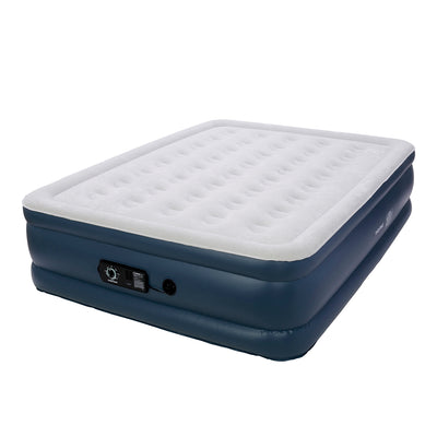 Insta-Bed 19 Inch Raised Queen Air Bed Mattress with Built In NeverFlat Pump