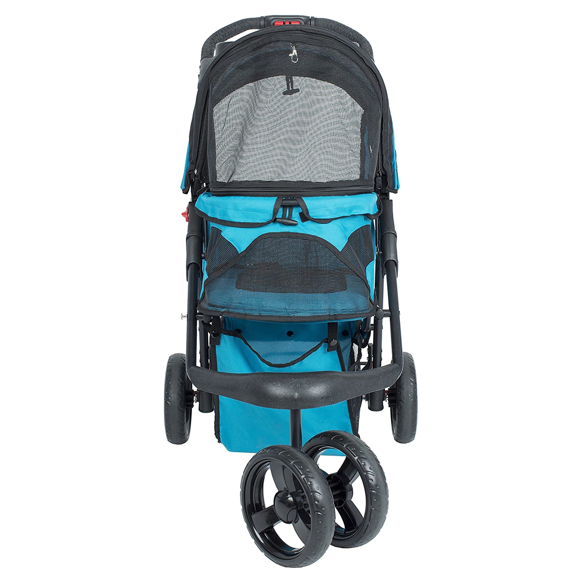 PETIQUE Durable Folding Pet Stroller w/ Mesh Sides for Dogs/Cats, Mermaid (Used) - VMInnovations