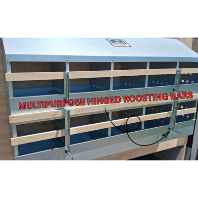 Brower 410B Steel 10 Hole 50 Bird Poultry Nest Chicken Brooding Box (Open Box) - VMInnovations
