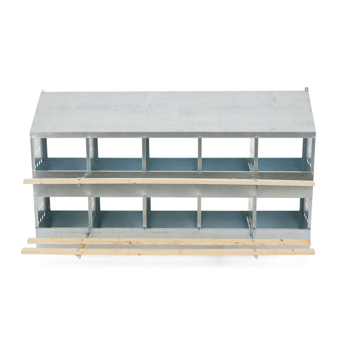 Brower 410B Galvanized Steel 10 Hole 50 Bird Poultry Nest Chicken Brooding Box (Refurbished)