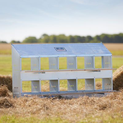 Brower 410B Galvanized Steel 10 Hole 50 Bird Nest Chicken Brooding Box (3 Pack) - VMInnovations