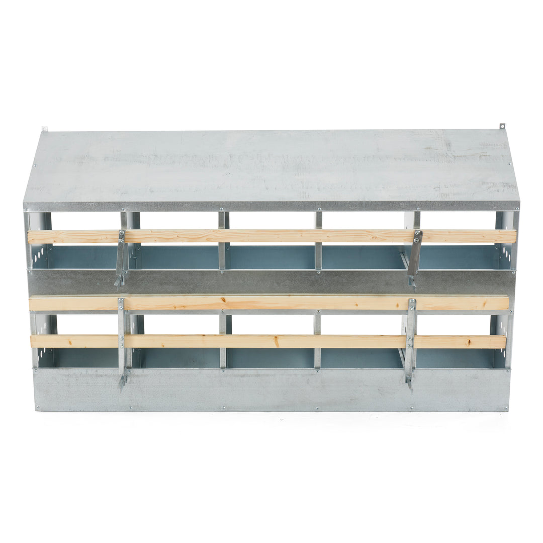 Brower 410B Galvanized Steel 10 Hole 50 Bird Nest Chicken Brooding Box (4 Pack) - VMInnovations