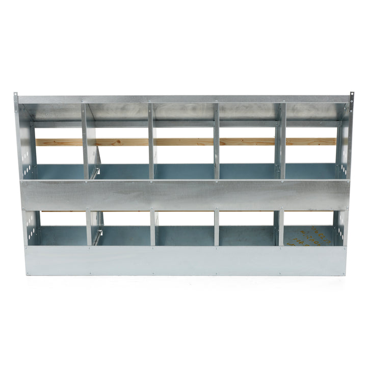 Brower 410B Galvanized Steel 10 Hole 50 Bird Nest Chicken Brooding Box (2 Pack) - VMInnovations