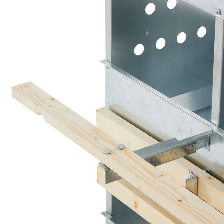 Brower 410B Galvanized Steel 10 Hole 50 Bird Nest Chicken Brooding Box (2 Pack) - VMInnovations