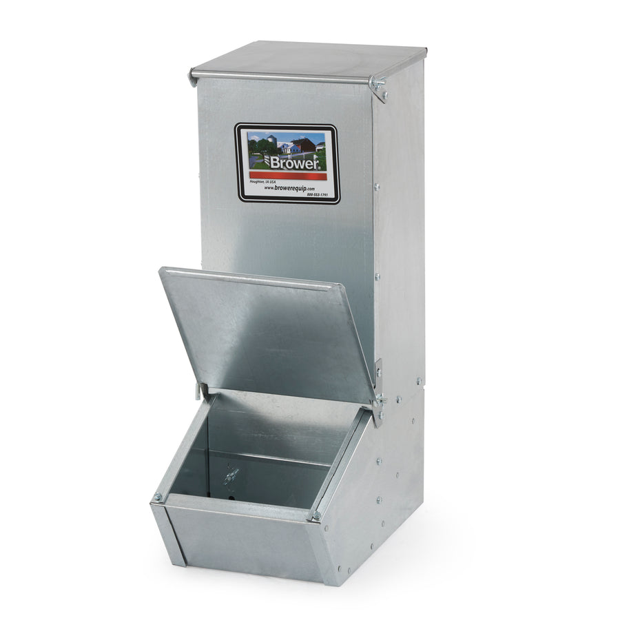 Brower Single Door Feeder for Supplemental Feeding, 1.5 Bushels/50 Lb (Open Box) - VMInnovations