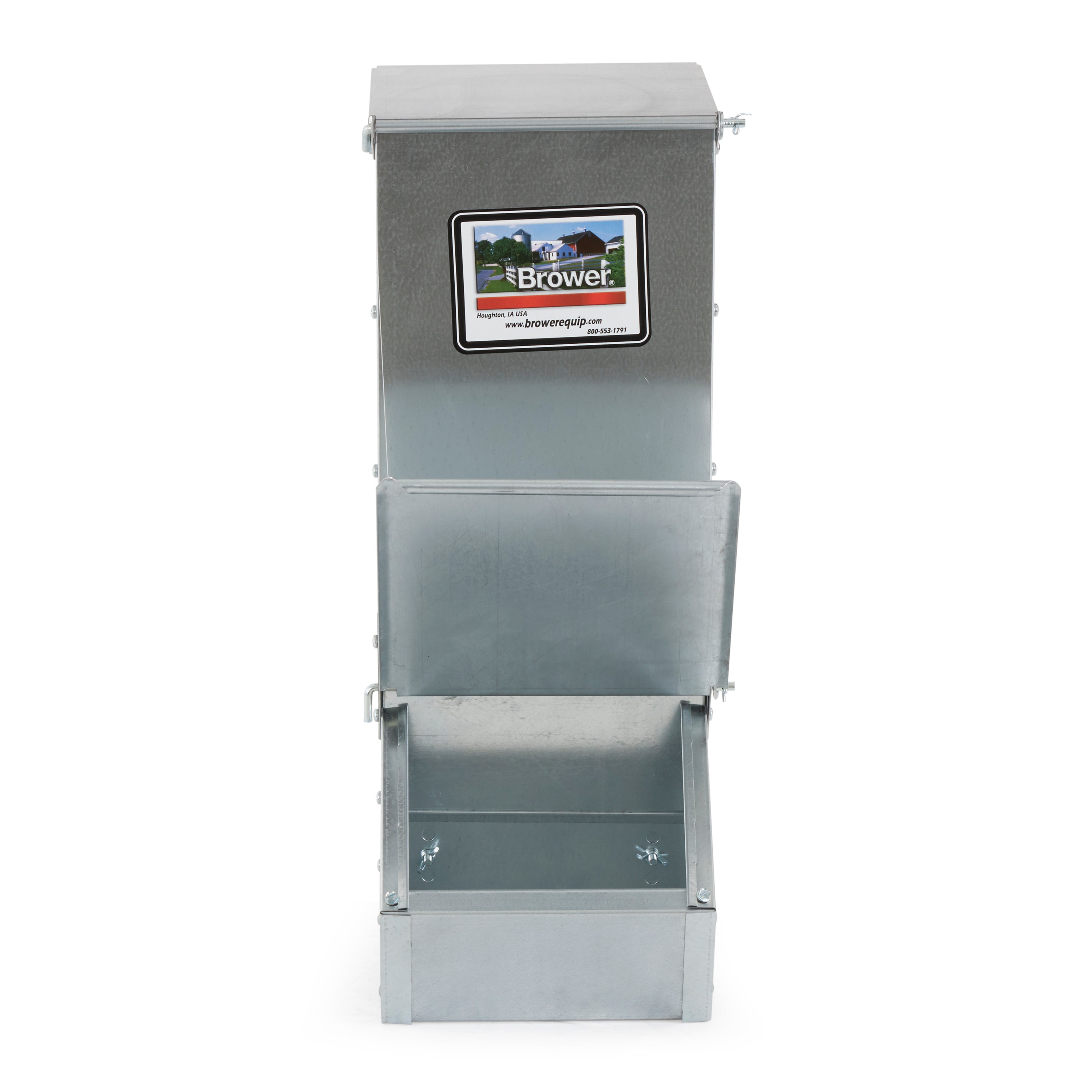 Brower Single Door Feeder for Supplemental Feeding, 1.5 Bushels/50 Lb (Open Box) - VMInnovations