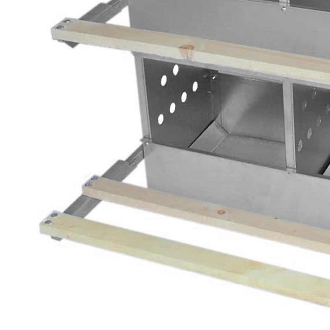 Brower 404B Galvanized Steel 4 Hole 20 Bird Nest Chicken Brooding Box (2 Pack) - VMInnovations