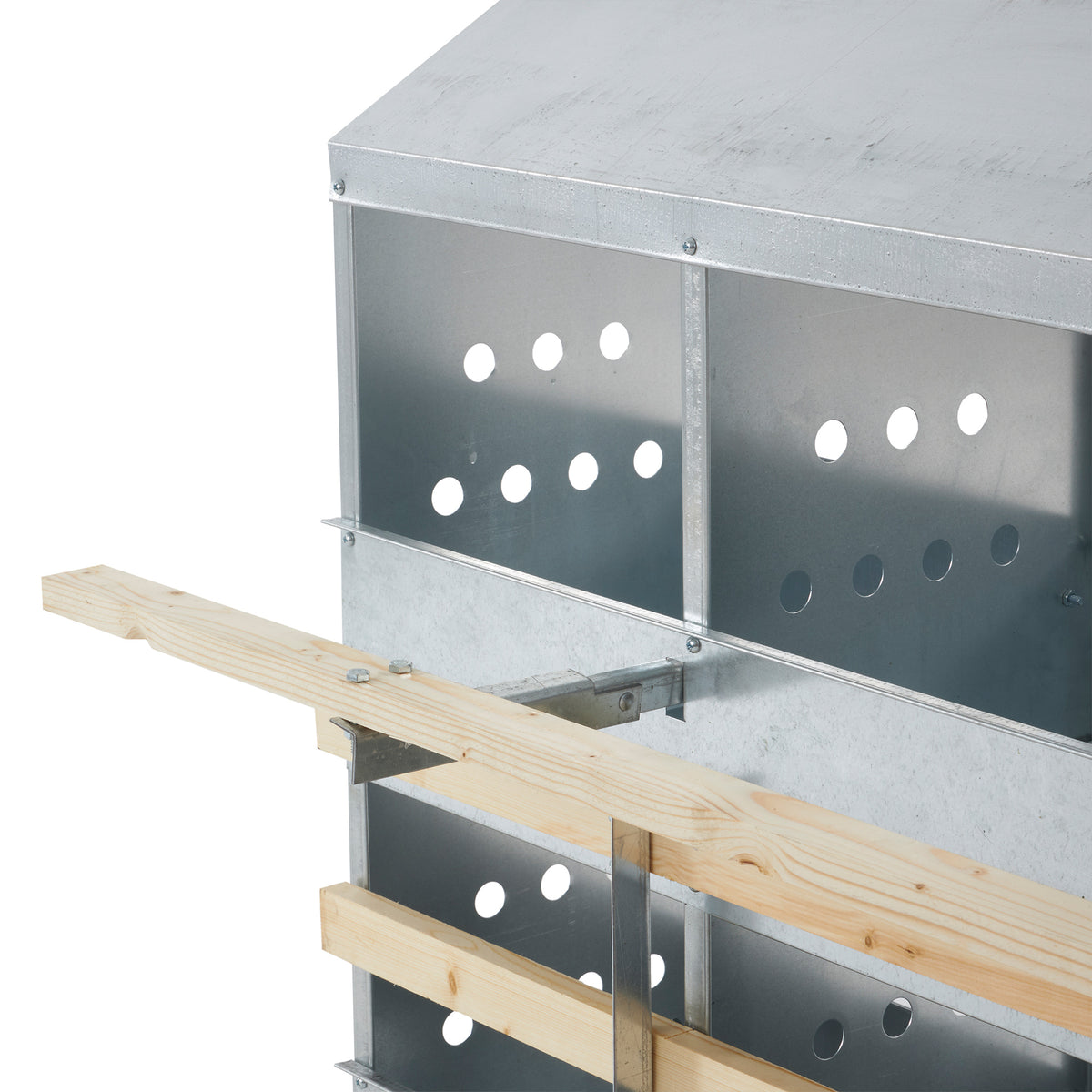 Brower Galvanized Steel 6 Hole 30 Poultry Nest Chicken Brooding Box (Open Box) - VMInnovations