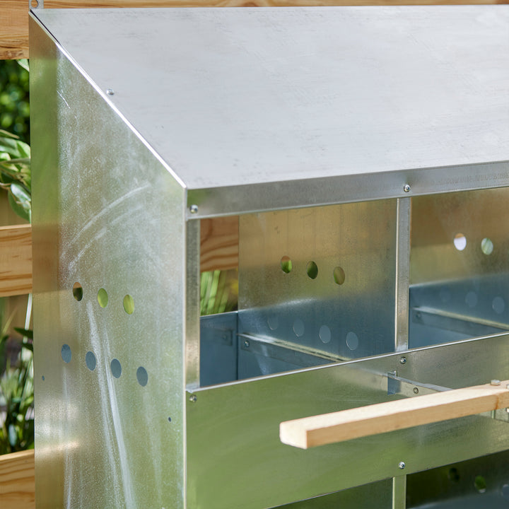 Brower Galvanized Steel 6 Hole 30 Bird Poultry Nest Brooding Box (For Parts) - VMInnovations