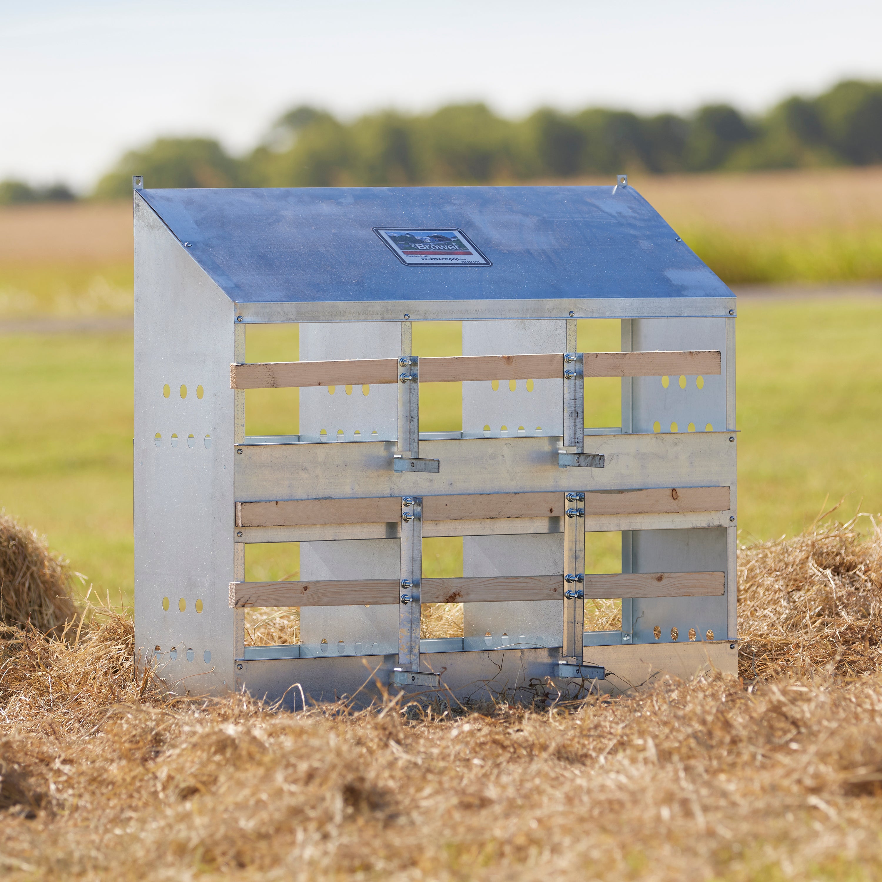 Brower 406B Galvanized Steel 6 Hole 30 Bird Nest Chicken Brooding Box (4 Pack)