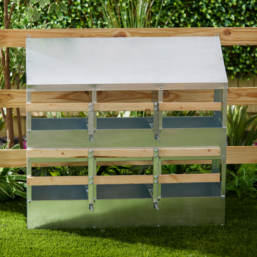 Brower 406B Galvanized Steel 6 Hole 30 Bird Nest Chicken Brooding Box (2 Pack)