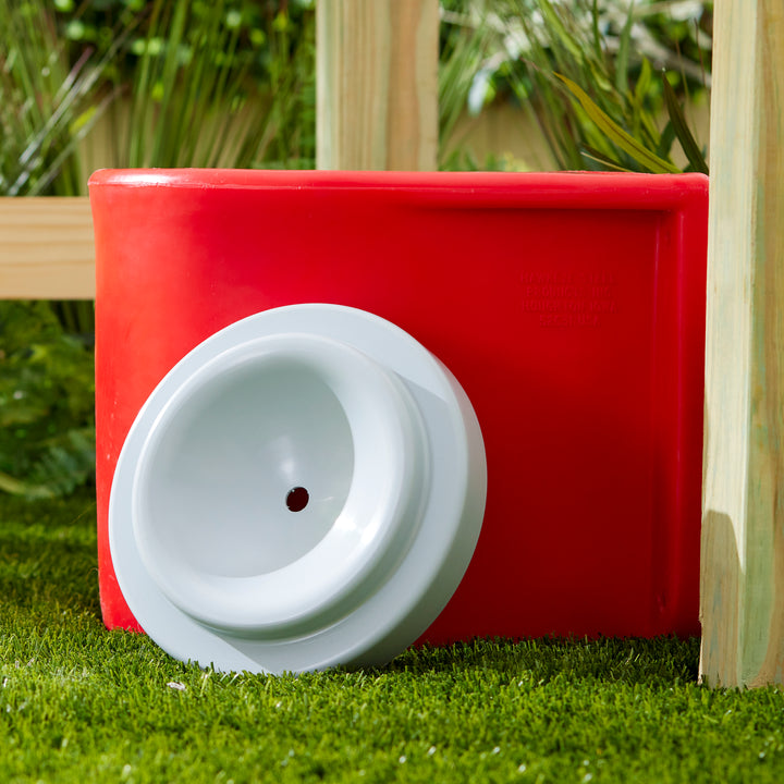 Insulated Horse Feed/Water 5 Gallon Bucket Holder with Cover, Red (Used)