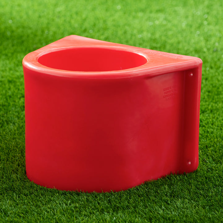 Insulated Horse Feed/Water 5 Gallon Bucket Holder with Cover, Red (Used)