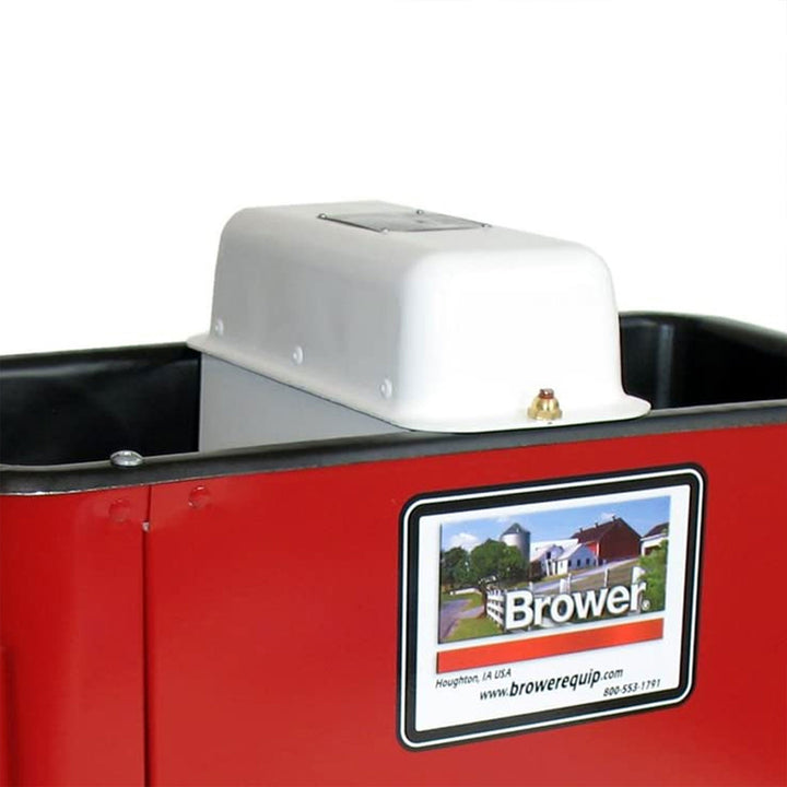 Brower 2 Pack Electric Heated Livestock Waterer, 18 Inch Insulated Steel, Red