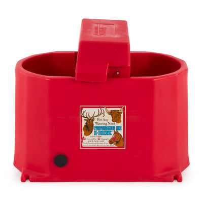 Brower MPO17E 250W Poly Plastic 17 Gallon Heated Outdoor Livestock Waterer, Red - VMInnovations