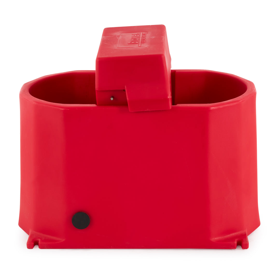 Brower MPO17E 250W Poly Plastic 17 Gallon Heated Outdoor Livestock Waterer, Red