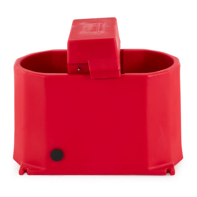 Brower MPO17E 250W Poly Plastic 17 Gallon Heated Outdoor Livestock Waterer, Red - VMInnovations