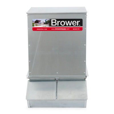 Brower 4 Pack 4 Door Hog Supplement Feeder for Livestock, 7 Bushels for 20 Hogs
