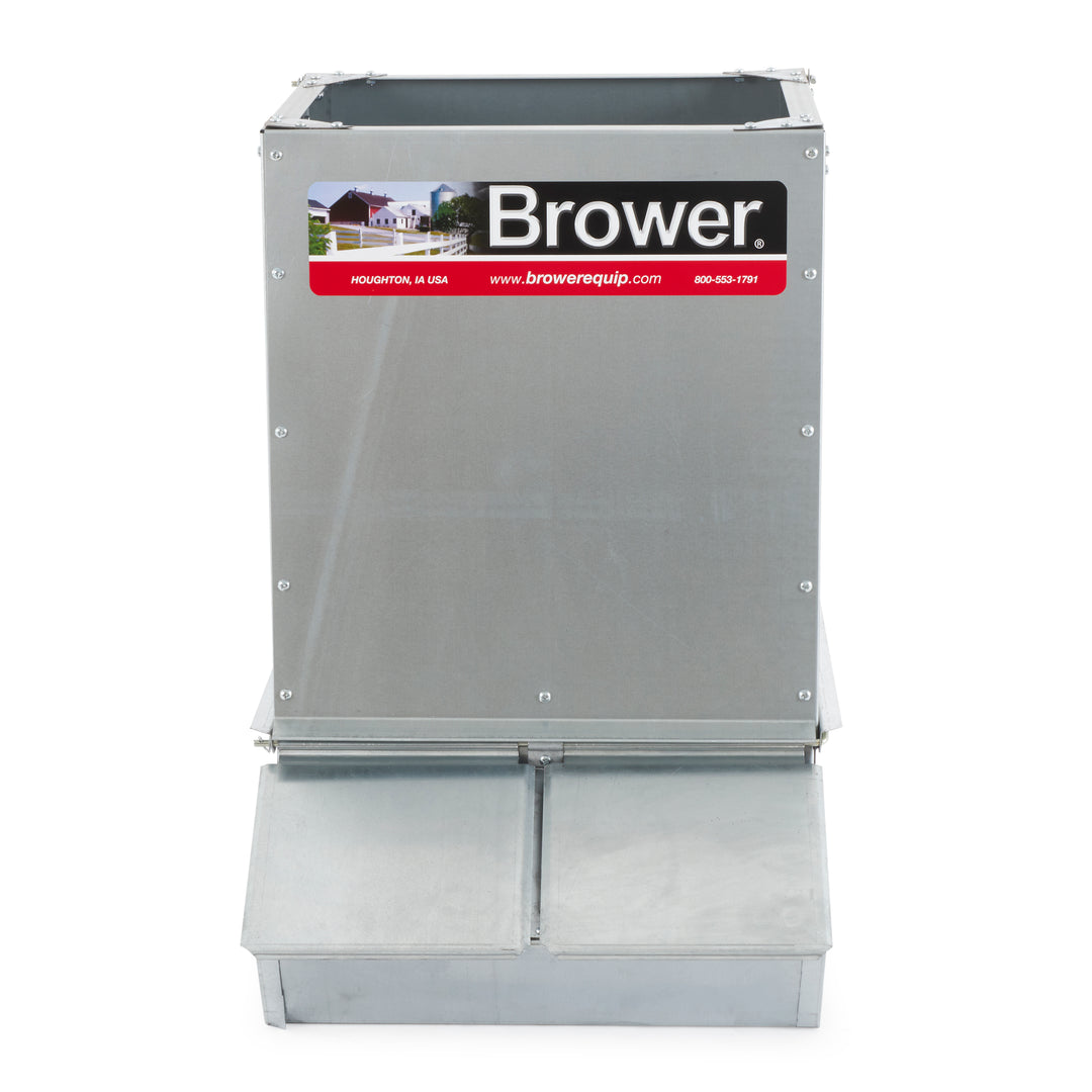 Brower SF74 Gro Fast 4 Door Hog Feeder for Livestock, 7 Bushels, Feeds 20 Hogs