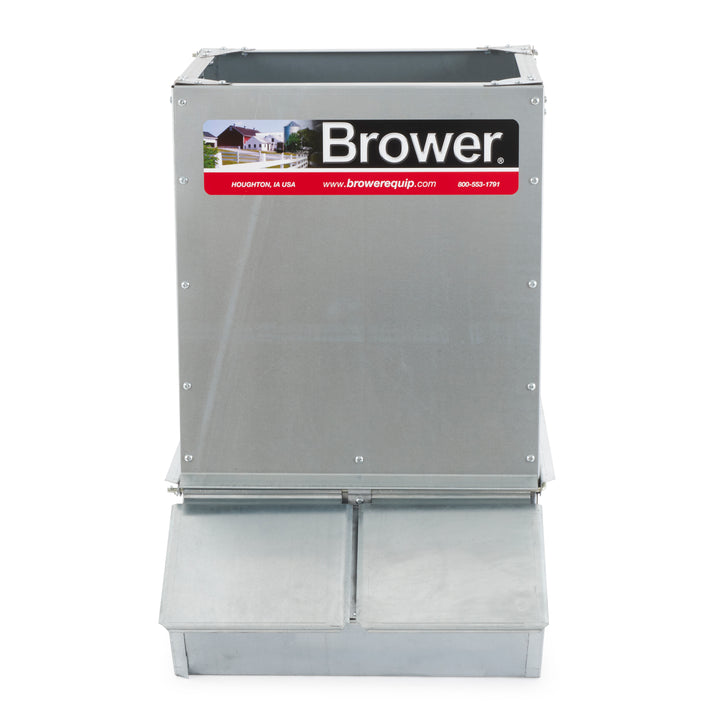 Brower SF74 Gro Fast 4 Door Hog Feeder for Livestock, 7 Bushels, Feeds 20 Hogs