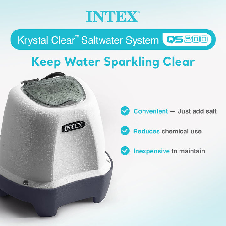 Intex 26661EG Krystal Clear Pool Small and Saltwater System, 110-120V (Used)
