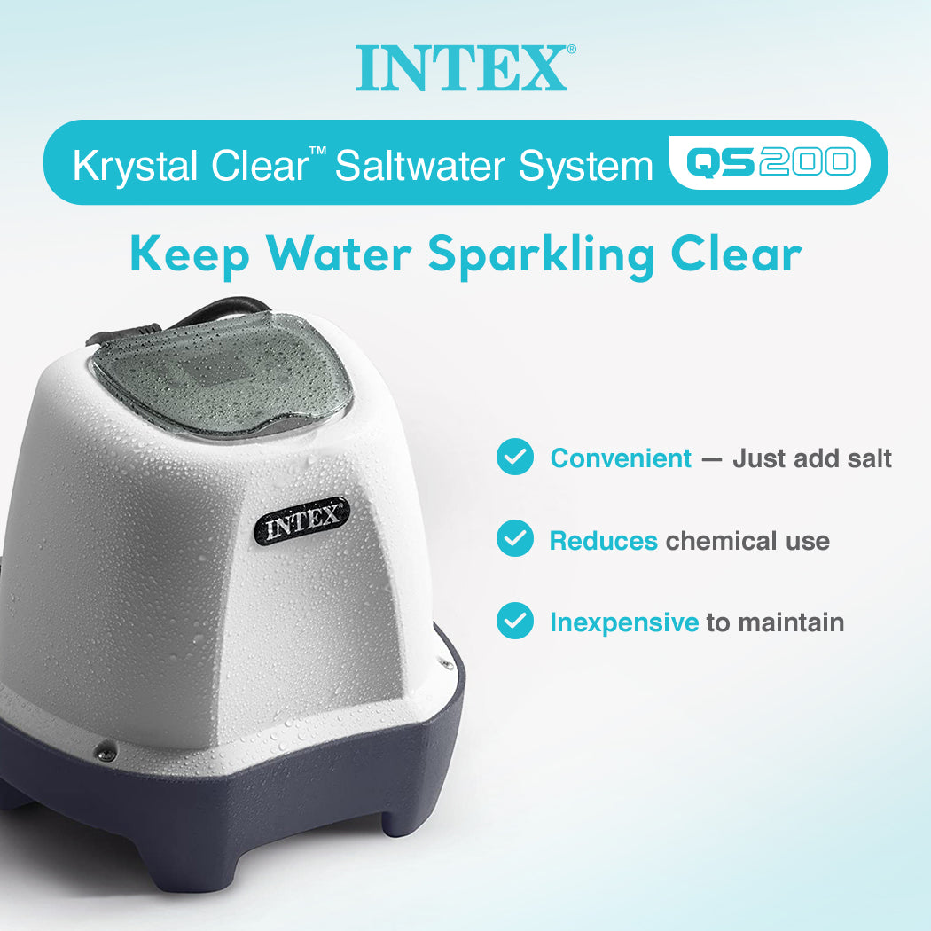 Intex 26661EG Krystal Clear Pool Small and Saltwater System, 110-120V (Used)