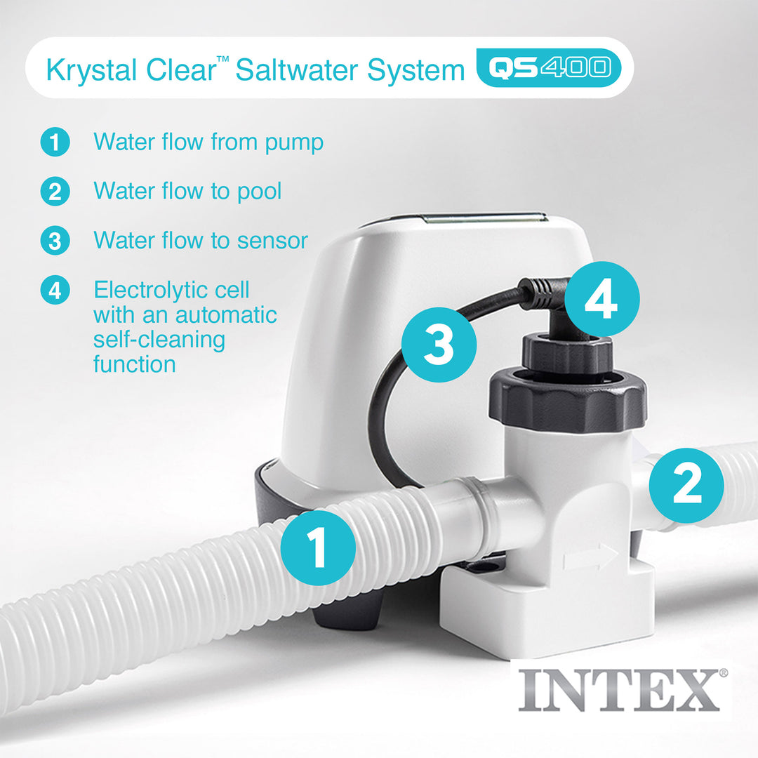 Intex 26663EG Krystal Clear Pool Small, Sleek Saltwater System, 110-120V (Used) - VMInnovations