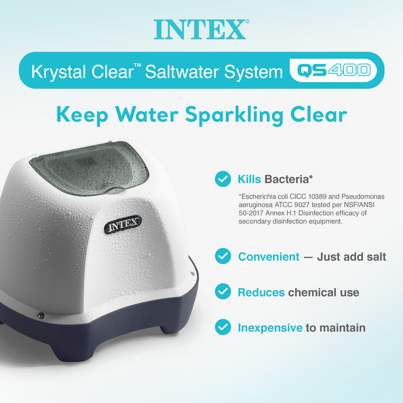 Intex Krystal Clear Pool Small and Sleek Saltwater System, 110-120V (For Parts)