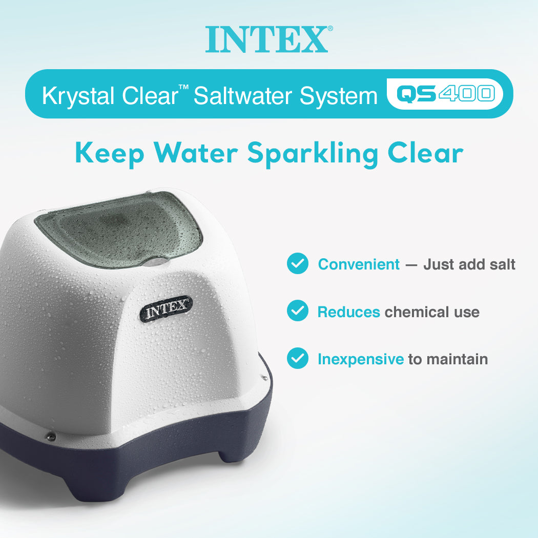 Intex Krystal Clear Pool Small and Sleek Saltwater System, 110-120V (For Parts)