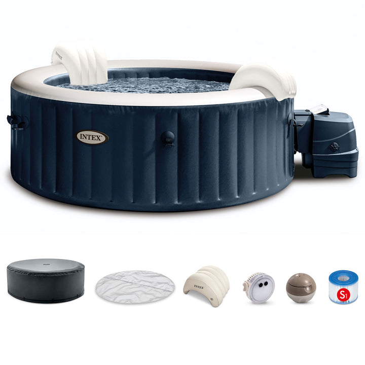 Intex 28429EP PureSpa Plus Portable 77" x 28" Inflatable Hot Tub Bubble Jet Spa