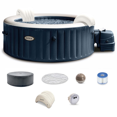 Intex PureSpa Plus Portable Inflatable Hot Tub Bubble Jet Spa, 77 x 28" (Used) - VMInnovations
