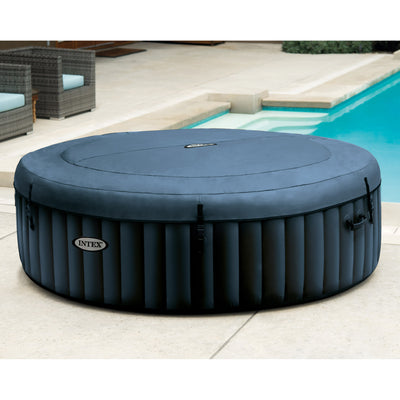 Intex PureSpa Plus Portable Inflatable Hot Tub, 85x28", w/ 4 Cup Holders & Trays